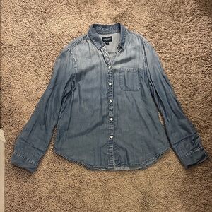 American Eagle Outfitters Blue Denim Top